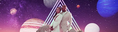 couple in space