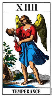 Temperance Tarot card in Swiss (1JJ) Tarot deck