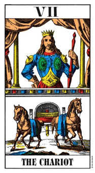 The Chariot Tarot card in Swiss (1JJ) Tarot deck
