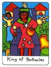 King of Pentacles Tarot card in African Tarot Tarot deck