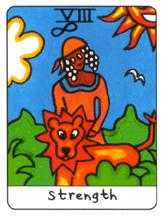 Strength Tarot card in African Tarot Tarot deck