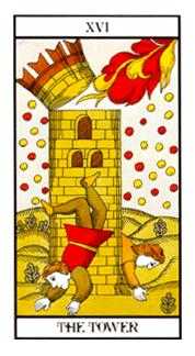The Tower Tarot card in Angel Tarot Tarot deck