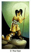 The Fool Tarot card in Cat People deck