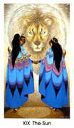 The Sun Tarot card in Cat People deck