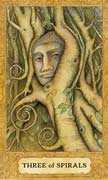 Three of Wands Tarot card in Chrysalis deck