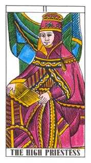 The High Priestess Tarot card in Classic Tarot deck