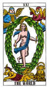 The World Tarot card in Classic deck