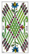 Eight of Wands Tarot card in Classic deck