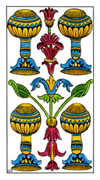 Four of Cups Tarot card in Classic deck
