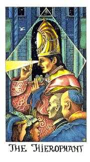 The Hierophant Tarot card in Cosmic Tarot deck
