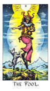 The Fool Tarot card in Cosmic deck