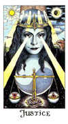 Justice Tarot card in Cosmic deck