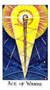 Ace of Wands Tarot card in Cosmic deck