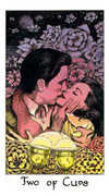 Two of Cups Tarot card in Cosmic deck