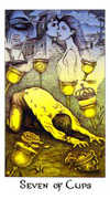 Seven of Cups Tarot card in Cosmic deck