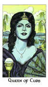 Queen of Cups Tarot card in Cosmic deck