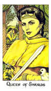 Queen of Swords Tarot card in Cosmic deck
