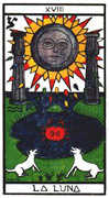 The Moon Tarot card in Esoterico deck