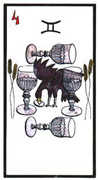 Four of Cups Tarot card in Esoterico deck