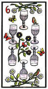 Six of Cups Tarot card in Esoterico deck