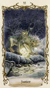 Justice Tarot card in Fantastical Creatures deck