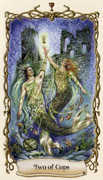 Two of Cups Tarot card in Fantastical Creatures deck