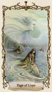 Page of Cups Tarot card in Fantastical Creatures deck