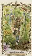 Page of Pentacles Tarot card in Fantastical Creatures deck