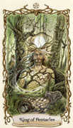 King of Pentacles Tarot card in Fantastical Creatures deck