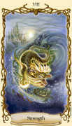 Strength Tarot card in Fantastical Creatures deck