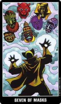 Seven of Cups Tarot card in Fradella Tarot deck