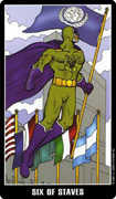 Six of Wands Tarot card in Fradella deck