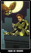Four of Cups Tarot card in Fradella deck