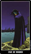 Five of Cups Tarot card in Fradella deck