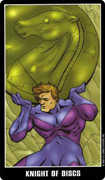 Knight of Coins Tarot card in Fradella deck