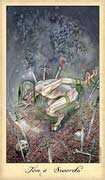 Ten of Swords Tarot card in Ghosts & Spirits deck