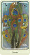 Justice Tarot card in Haindl deck