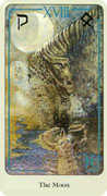 The Moon Tarot card in Haindl deck