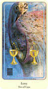 Two of Cups Tarot card in Haindl deck