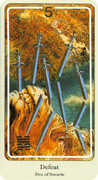 Five of Swords Tarot card in Haindl deck