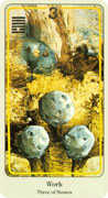 Three of Coins Tarot card in Haindl deck