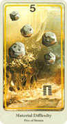 Five of Coins Tarot card in Haindl deck
