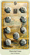 Nine of Coins Tarot card in Haindl deck