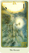 The Hermit Tarot card in Haindl deck