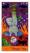 The Hanged Man Tarot card in Halloween deck
