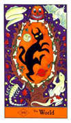 The World Tarot card in Halloween deck
