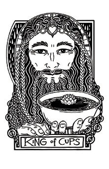 King of Cups Tarot card in Heart & Hands Tarot deck