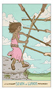 Seven of Wands Tarot card in Luna Sol deck