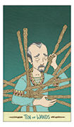 Ten of Wands Tarot card in Luna Sol deck