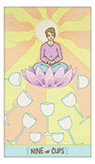 Nine of Cups Tarot card in Luna Sol deck